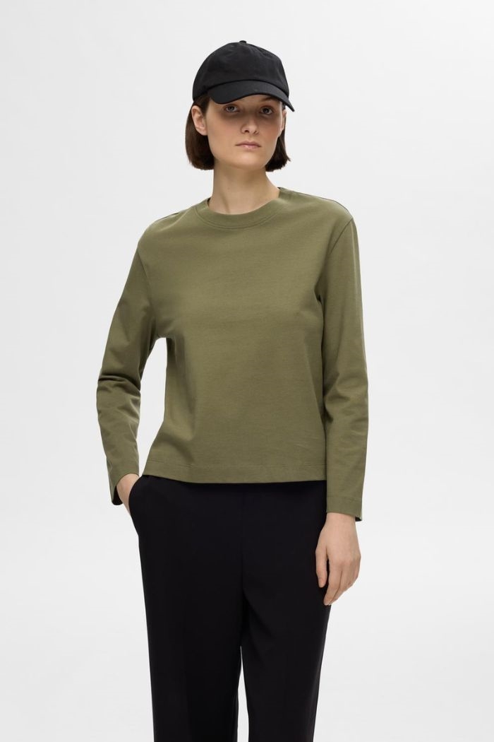 Essential LS Boxy Tee, Kalamata